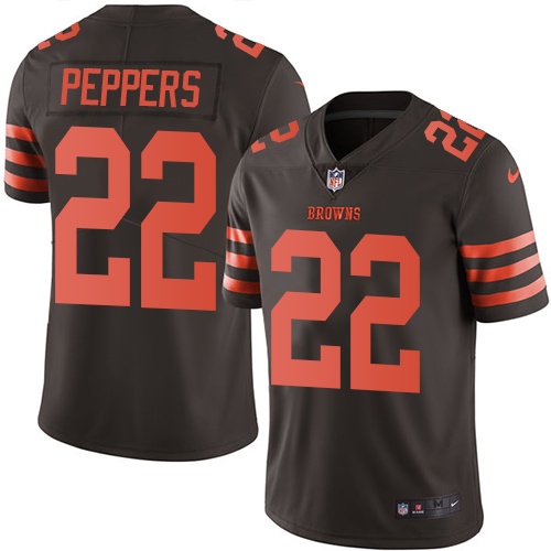Nike Browns #22 Jabrill Peppers Brown Youth Stitched NFL Limited Rush Jersey